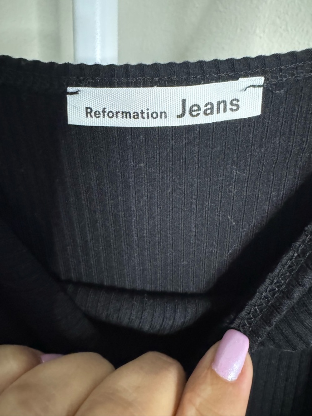 🌺 Reformation Jeans Ribbed Mini Dress - Picture 4 of 6
